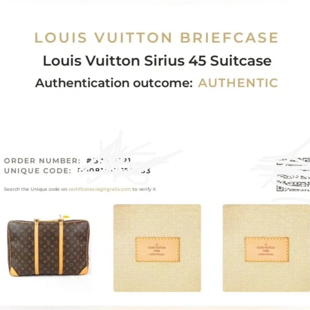 EUC [Louis Vuitton] Authentic Sirius 45 Travel Carryon Suitcase Bag Briefcase - Picture 16 of 16